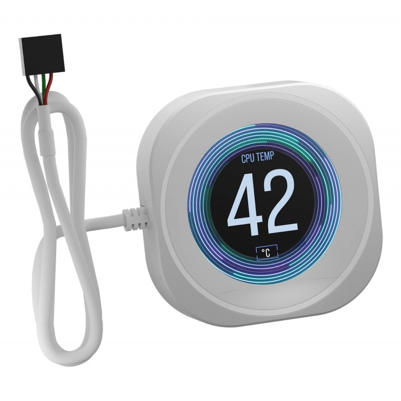 Corsair Nautilus RS, Écran, Blanc, Système de refroidissement liquide, 78 mm, 78 mm, 22,3 mm