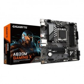 Gigabyte A620M GAMING X Carte Mère - Prend en charge les processeurs AMD Ryzen 8000, VRM numérique 8+2+1 phases, jusqu'à 8000MHz DDR5 , 1xPCIe 4.0 M.2, LAN GbE, USB 3.2 Gen 2, AMD, Emplacement AM5, AMD Ryzen 7000 Series, Emplacement AM5, 192 Go