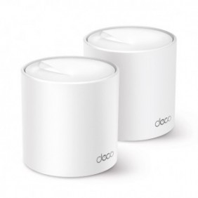 TP-LINK Deco X50 2-pack, Blanc, Interne, CE: 20 dBm 2.4 GHz 23 dBm 5 GHz FCC: 30 dBm 2.4 GHz 30 dBm 5 GHz, Bi-bande 2,4 GHz  5 GHz, Wi-Fi 6 802.11ax, 802.11a, 802.11b, 802.11g, Wi-Fi 4 802.11n, Wi-Fi 5 802.11ac, Wi-Fi 6 802.11ax
