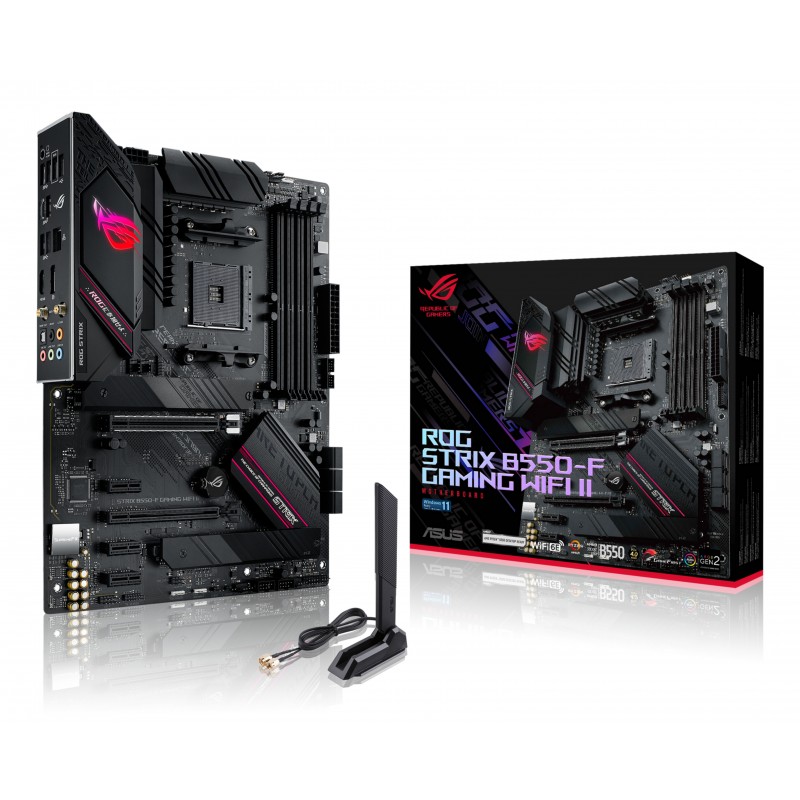ASUS ROG STRIX B550-F GAMING WIFI II, AMD, Emplacement AM4, AMD Ryzen 3000 Series, Emplacement AM4, DDR4-SDRAM, 128 Go