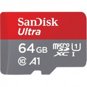 SanDisk Ultra, 64 Go, MicroSDXC, Classe 10, UHS-I, 140 Mos, Class 1