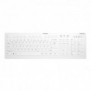 Cherry Contour Design Active Key AK-C8112, Taille réelle 100 %, Sans fil, RF sans fil, Commutateur de touche « ciseaux », QWERTZ, Blanc