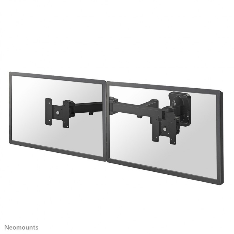 Neomounts FPMA-W960D Support mural double écrans 10-27" - orientable, 75 x 75 mm, 100 x 100 mm, 0 - 180, 0 - 180, 360, Noir