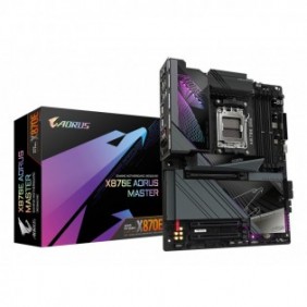 Gigabyte X870E AORUS MASTER Carte Mère - Prend en charge les processeurs AMD Ryzen 9000, 16+2+2 phases VRM numérique, jusqu'à 8600MHz DDR5 , 3xPCIe 5.0 + 1xPCIe 4.0, Wi-Fi 7, LAN 5GbE, USB 4, AMD, Emplacement AM5, AMD Ryzen 7000 Series, AMD Ryzen 8000
