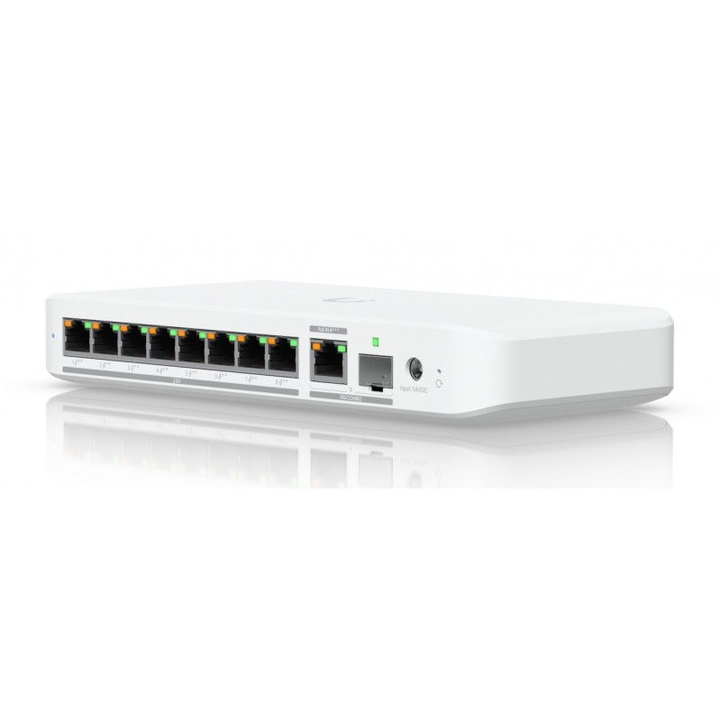 Ubiquiti UniFi Flex 2.5G PoE, Géré, L2, 2.5G Ethernet 10010002500, Connexion Ethernet, supportant l'alimentation via ce port , Montage sur le bureau ou sur le mur, Montage mural