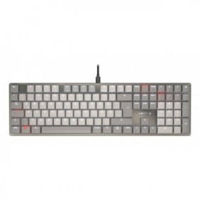 Cherry KC 500 MX LP, Taille réelle 100 %, Avec fil, USB, Clavier mécanique, QWERTZ, Gris