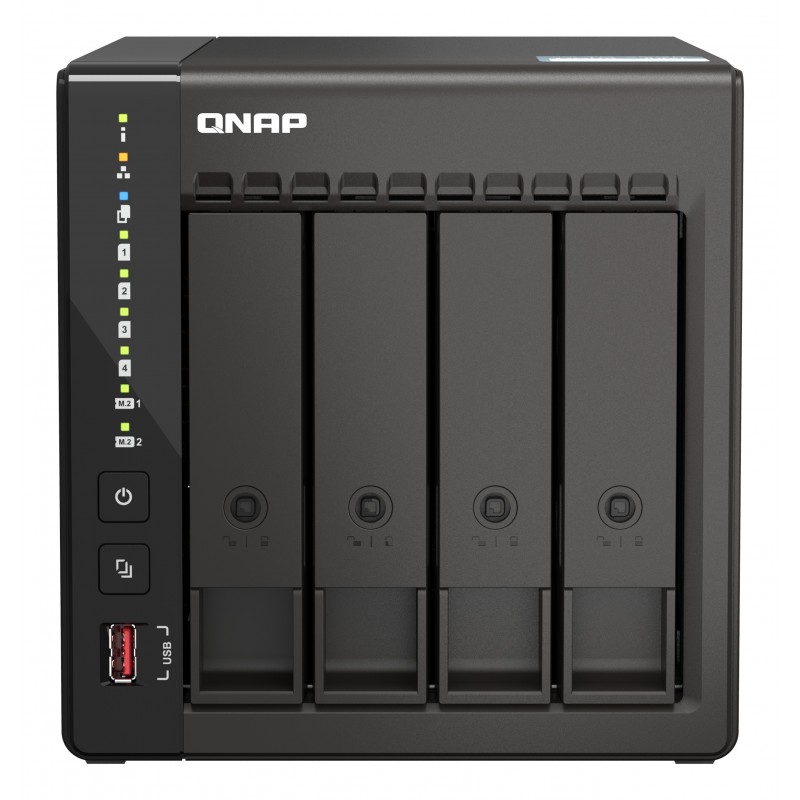 QNAP TS-453E, NAS, Tower, Intel® Celeron®, J6412, 8 Go, 0 To