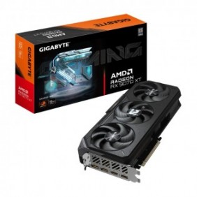 Gigabyte Radeon RX 9070 XT GAMING 16G Carte graphique - 16 Go GDDR6, 256 bits, PCI-E 5.0, Fréquence du cœur 2970 MHz, 2 x DisplayPort 2.1a, 2 x HDMI 2.1b, GV-R9070XTGAMING-16GD, Radeon RX 9070 XT, 16 Go, GDDR6, 256 bit, 7680 x 4320 pixels, PCI Express