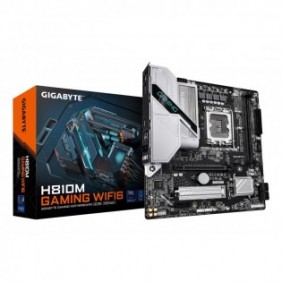 Gigabyte H810M GAMING WIFI6 Carte mère - Processeurs Intel Core Ultra Série 2, VRM 4+1+2 phases, jusqu'à 6400 MHz DDR5, 1xPCIe 4.0 M.2, LAN 2.5GbE, WIFI 6, USB 3.2 Gen 1, Intel, LGA 1851 Socket V1, Intel Core Ultra Series 2, LGA 1851, DDR5-SDRAM, 128