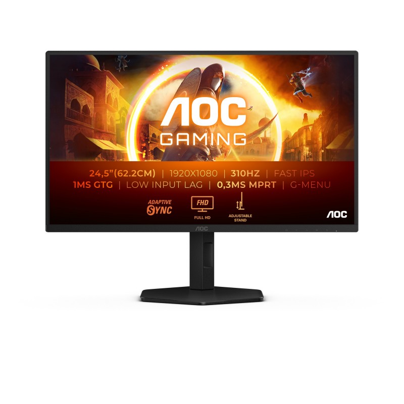 AOC G4 25G4SXU, 62,2 cm 24.5", 1920 x 1080 pixels, Full HD, LED, 1 ms, Noir, Gris