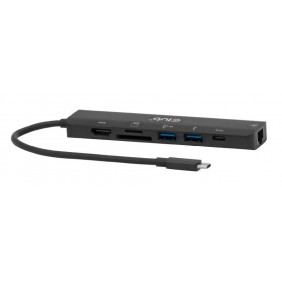 Club 3D CSV-2553, USB Type-C, HDMI, RJ-45, USB 2.0 Type-A, USB Type-C, MicroSD , SD, 5000 Mbits, 60 Hz, 3840 x 2160
