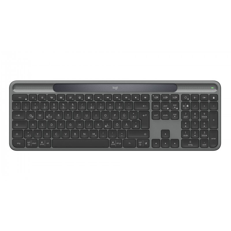 Logitech Signature Slim Solar+ K980, Sans fil, RF sans fil + Bluetooth, QWERTZ, Graphite
