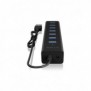 ICY BOX IB-HUB1700-U3, USB 3.2 Gen 1 3.1 Gen 1 Type-A, USB 3.2 Gen 1 3.1 Gen 1 Type-A, 5000 Mbits, Noir, Aluminium, Access, Énergie