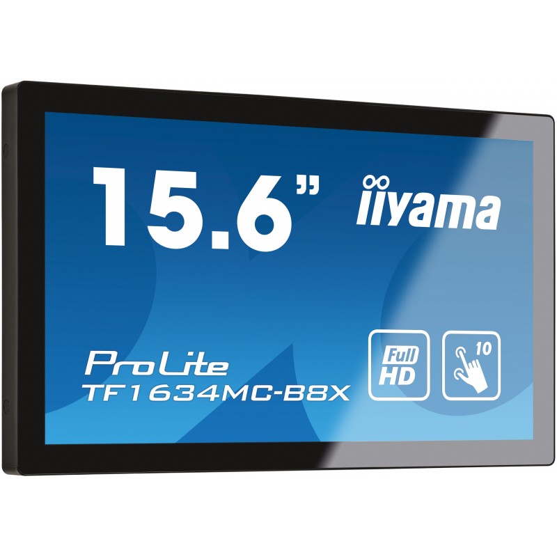 Iiyama ProLite TF1634MC-B8X, 39,6 cm 15.6", 1920 x 1080 pixels, Full HD, LED, 25 ms, Noir