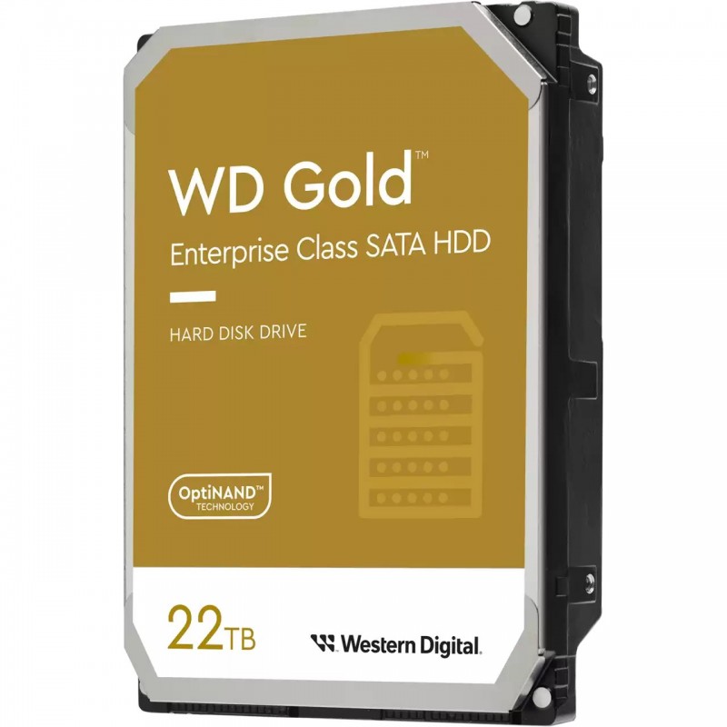 WD Gold, 22 To, 7200 trmin, 512 Mo, 3.5", Série ATA III