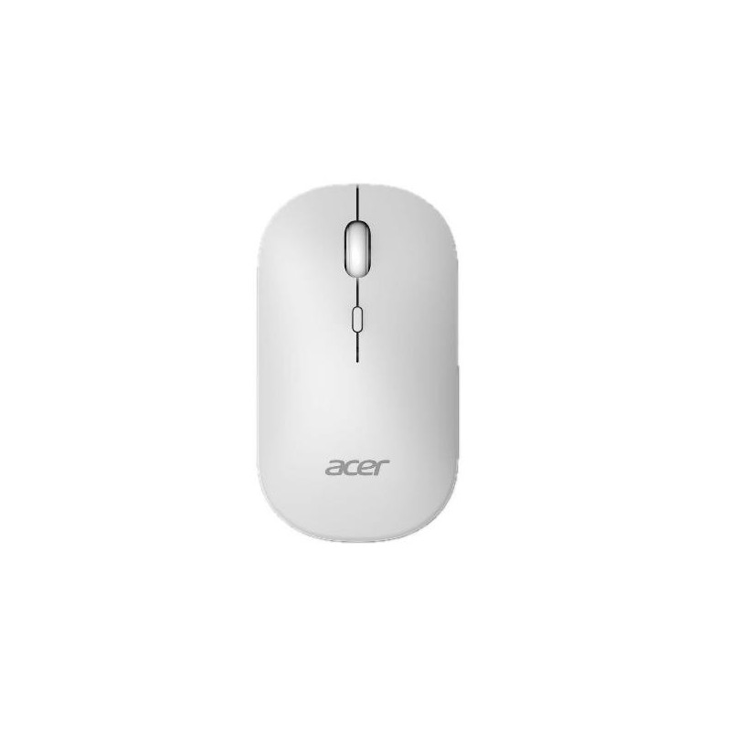 Acer AMR130, Ambidextre, RF sans fil + Bluetooth, 1600 DPI, Blanc