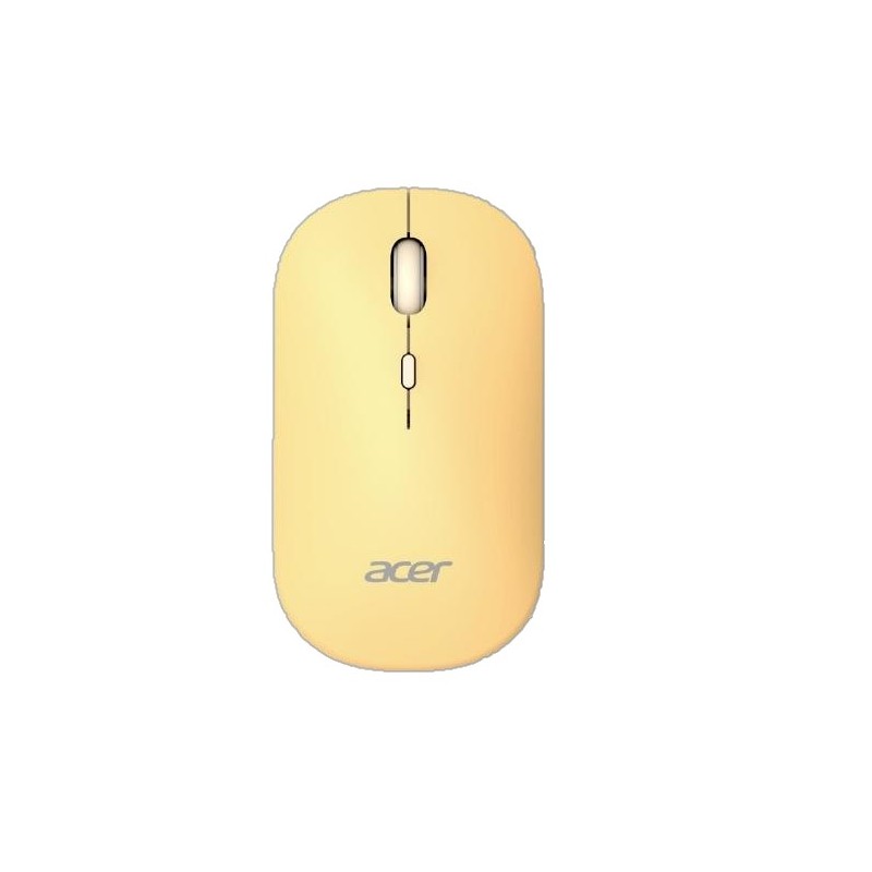 Acer AMR130, Ambidextre, RF sans fil + Bluetooth, 1600 DPI, Jaune