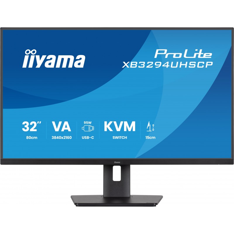 Iiyama ProLite XB3294UHSCP-B1, 80 cm 31.5", 3840 x 2160 pixels, 4K Ultra HD, 2 ms, Noir