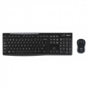 Logitech MK270, Taille réelle 100 %, Sans fil, RF sans fil, QWERTZ, Noir, Souris incluse