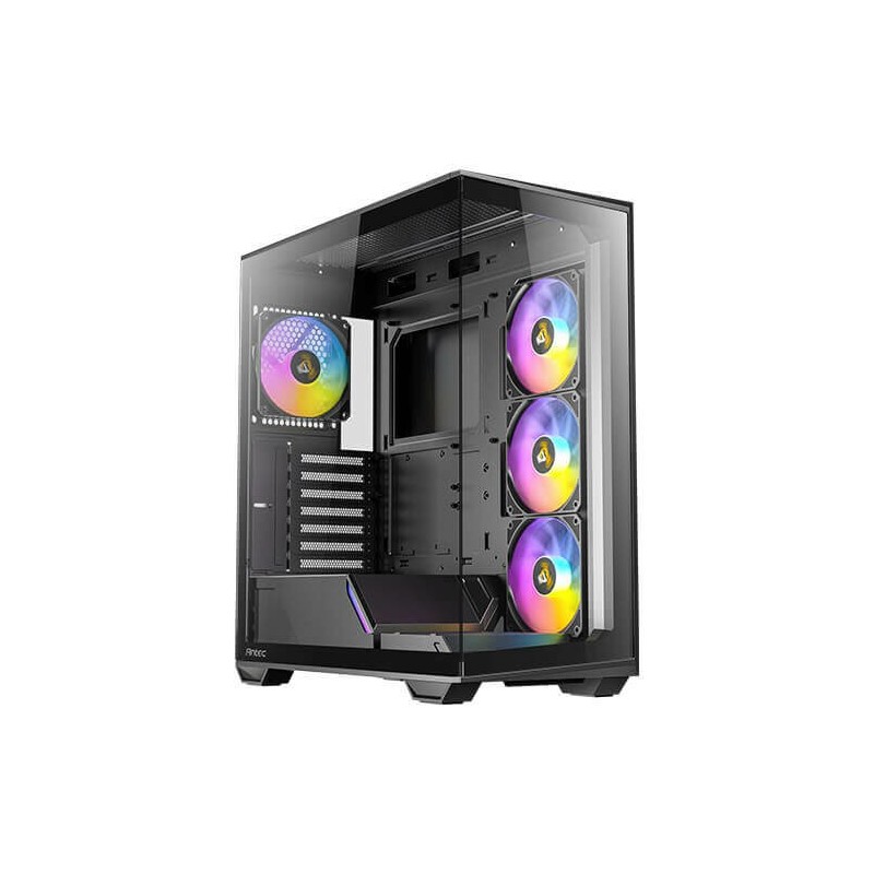 Antec C3, Midi Tower, PC, Noir, ATX, ITX, micro ATX, Verre, Plastique, Acier, 16 cm
