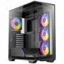 Antec C3, Midi Tower, PC, Noir, ATX, ITX, micro ATX, Verre, Plastique, Acier, 16 cm