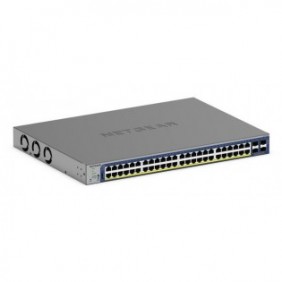 Netgear GS752TXP, Géré, L2L3L4, 10G Ethernet 100100010000, Full duplex, Connexion Ethernet, supportant l'alimentation via ce port , Grille de montage