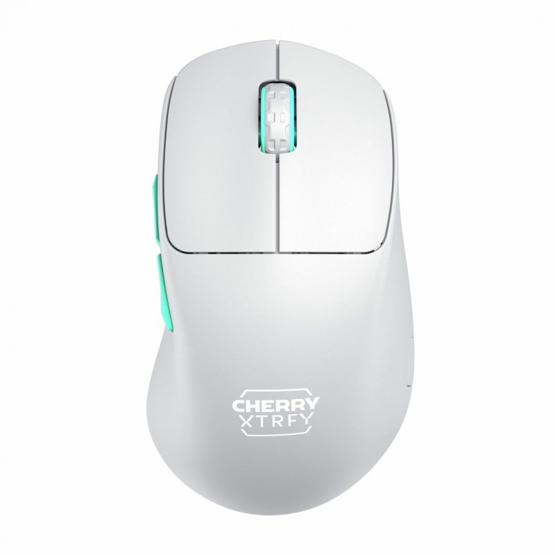 Cherry XTRFY M64 Wireless, RF sans fil, 26000 DPI, Bleu, Turquoise, Blanc