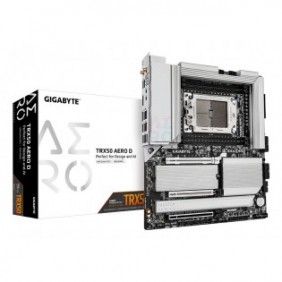 Gigabyte TRX50 AERO D Carte mère - Compatible avec AMD Ryzen Threadripper 9000 Series CPUs, 16+8+4 Phases Digital VRM, up to 7800MHz DDR5 , 3xPCIe 5.0 + 1xPCIe 4.0 M.2, Wi-Fi 7, 10GbE LAN, USB4, AMD, Socket sTR5, AMD Ryzen Threadripper 1000 Series, 1 To
