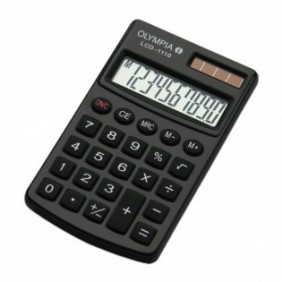 Olympia LCD 1110, Poche, Calculatrice basique, 10 chiffres, 1 lignes, Noir