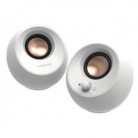 Creative Labs Pebble V3, 2.0 canaux, Avec fil &sans fil, 10 W, 100 - 17000 Hz, Blanc