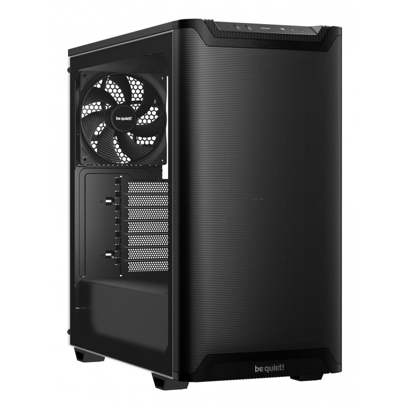 Be Quiet! Pure Base 501 Noir | Boîtier PC vitré , Mini ATX Micro ATX ATX, 2 ventilateurs Pure Wings 3 140 mm PWM, Midi Tower, PC, Noir, ATX, micro ATX, Mini-ITX, Acrylonitrile-Butadiène-Styrène , Acier, Verre trempé, 17,8 cm