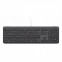 Logitech 920-013343, Avec fil, USB, Commutateur de touche « ciseaux », QWERTZ, Graphite, Souris incluse