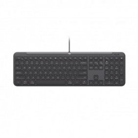 Logitech Signature Slim Wired K620 For Business, Taille réelle 100 %, Avec fil, USB, Commutateur de touche « ciseaux », QWERTZ, Graphite