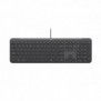 Logitech Signature Slim Wired K620 For Business, Taille réelle 100 %, Avec fil, USB, Commutateur de touche « ciseaux », QWERTZ, Graphite