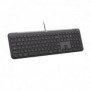 Logitech Signature Slim Wired K620 For Business, Taille réelle 100 %, Avec fil, USB, Commutateur de touche « ciseaux », QWERTZ, Graphite