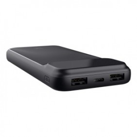 Trust 25882, 10000 mAh, Lithium-Ion Li-Ion, Power Delivery 3.0, Programmable Power Supply , Quick Charge 3.0, 3,7 V, 20 W, Noir