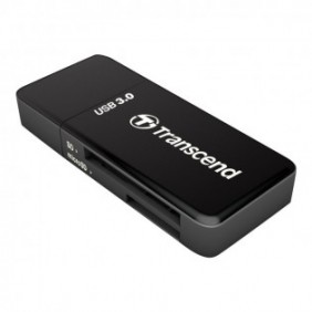 Transcend RDF5, MicroSDHC, MicroSDXC, SDHC, SDXC, Noir, CEFCCBSMIKCRCMEAC, USB 3.2 Gen 1 3.1 Gen 1 Type-A, 5 V, 24 mm