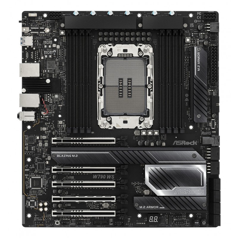 ASRock W790 WS R2.0, Intel, LGA 4677 Socket E, Intel® Xeon® W, W-2400, W-3400, DDR5-SDRAM, 2,05 To