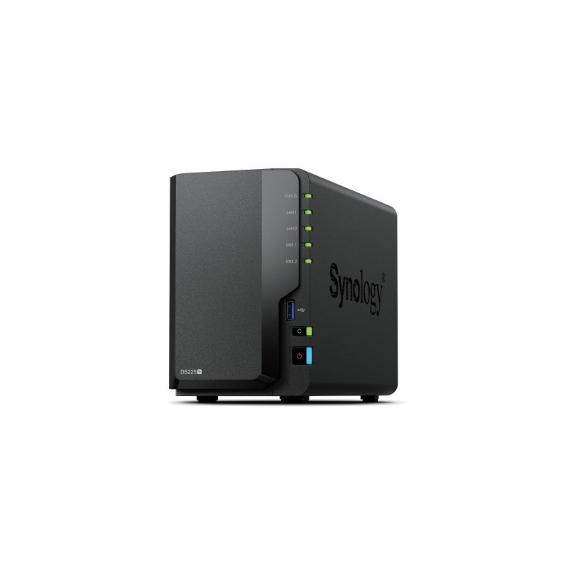 Synology DiskStation DS225+ 2 Bay NAS, NAS, Bureau, Intel® Celeron®, J4125, 2 Go, DDR4