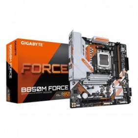 Gigabyte B850M FORCE Carte Mère – Compatible avec les processeurs AMD Ryzen série 9000, VRM numérique 8+2+2 phases, jusqu’à 9600 MHz DDR5 , 1 x M.2 PCIe 5.0 + 2 x M.2 PCIe 4.0, LAN 2.5 GbE, USB 3.2 Gen 2, AMD, Emplacement AM5, AMD Ryzen 7000