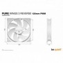 Be Quiet! Light Wings 120 mm PWM Reverse White | Ventilateur PC reverse noir | Pack de 3, Ventilateur, 12 cm, 1500 trmin, 80 m³h, Blanc