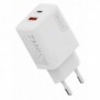 DIGITUS Chargeur USB 20W, 1x USB-C, 1x USB-A, Intérieure, Secteur, Blanc