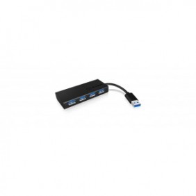 ICY BOX IB-AC6104-B, USB 3.2 Gen 1 3.1 Gen 1 Type-A, USB 3.2 Gen 1 3.1 Gen 1 Type-A, 5000 Mbits, Noir, Aluminium, Chine