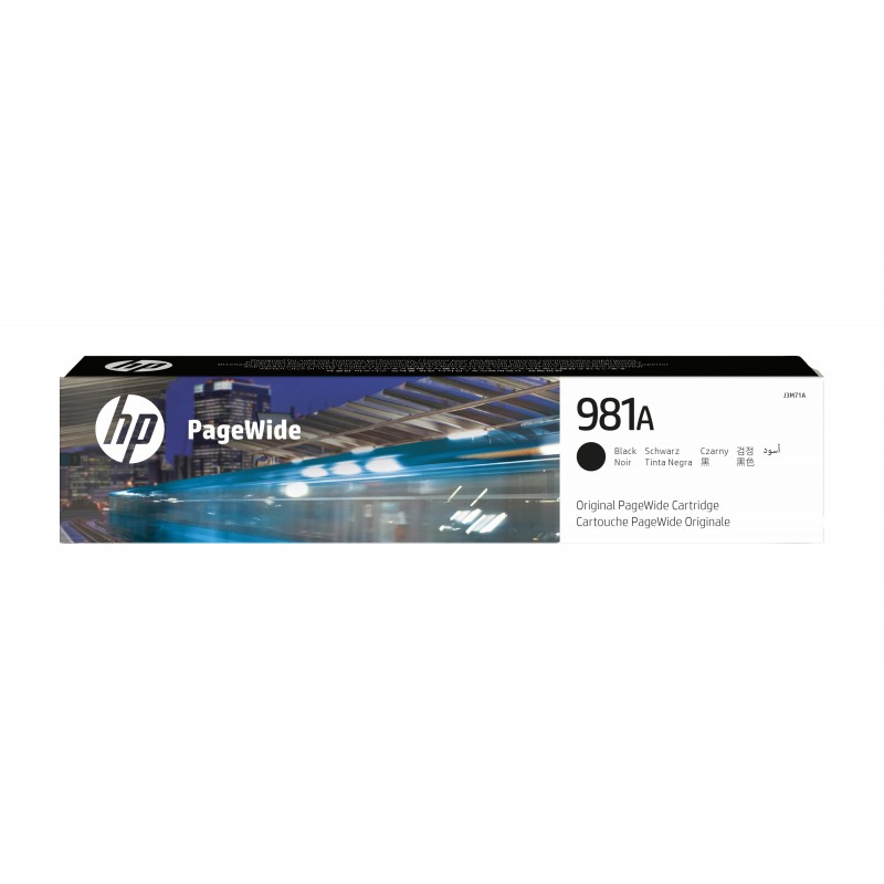 HP 981A cartouche PageWide Noir authentique, Rendement standard, Noir, Encre à pigments, 69 ml, 1 pièce, 6000 pages