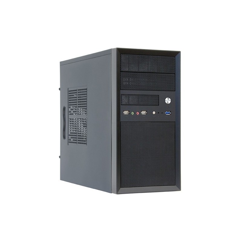Chieftec CT-01B-350GPB, Mini Tower, PC, Noir, micro ATX, SECC, 14 cm