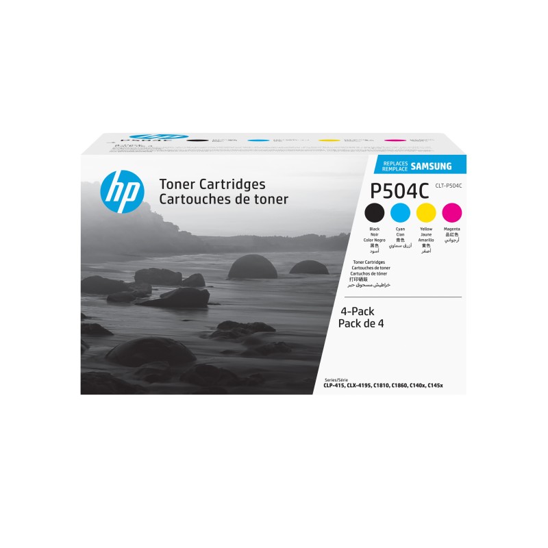 HP Samsung CLT-P504C Pack de 4 cartouches authentiques de toner cyanmagentajaunenoir, 2500 pages, 1800 pages, Noir, Cyan, Magenta, Jaune, 4 pièce