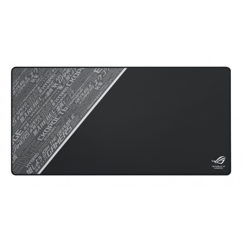 ASUS ROG Sheath BLK LTD, Noir, Gris, Blanc, Tissu, Caoutchouc, Base antidérapante, Tapis de souris de jeu