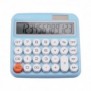 Genie 612 B, Bureau, Calculatrice basique, 12 chiffres, Affichage inclinable, BatterieSolaire, Bleu