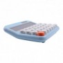 Genie 612 B, Bureau, Calculatrice basique, 12 chiffres, Affichage inclinable, BatterieSolaire, Bleu