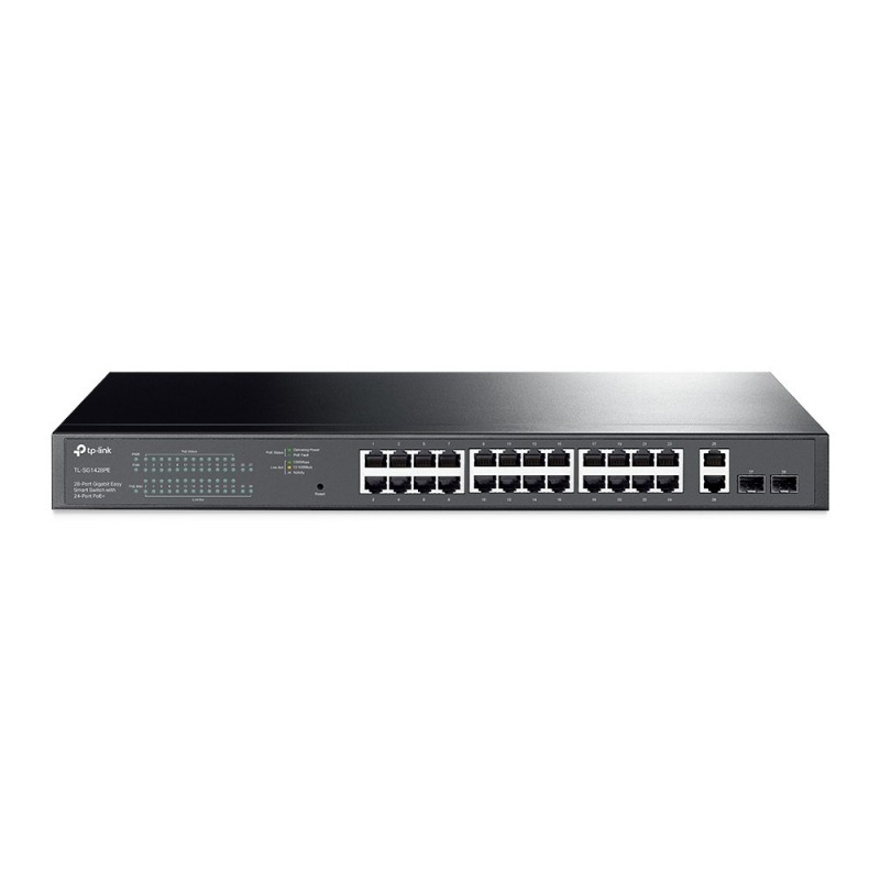 TP-LINK TL-SG1428PE, Géré, L2, Gigabit Ethernet 101001000, Connexion Ethernet, supportant l'alimentation via ce port , Grille de montage, 1U